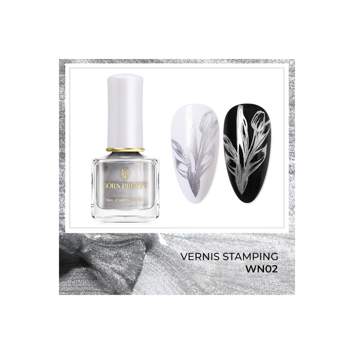 vernis stamping born pretty 42857-2 fraise nail shop