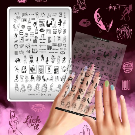 plaque stamping 39 taki da fraise nail shop