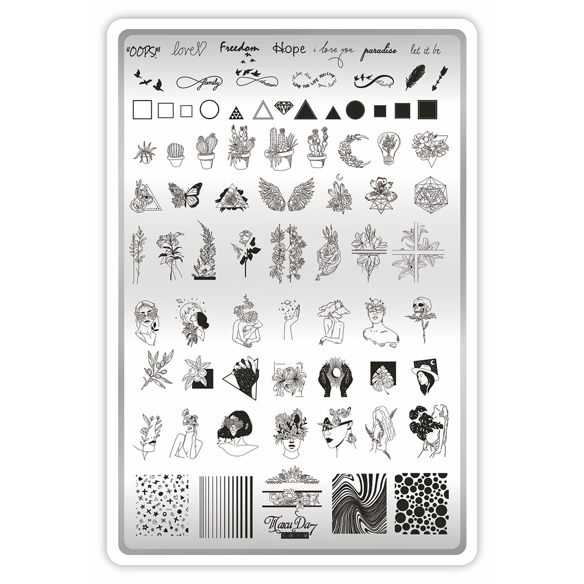 plaque stamping taki da 07 fraise nail shop