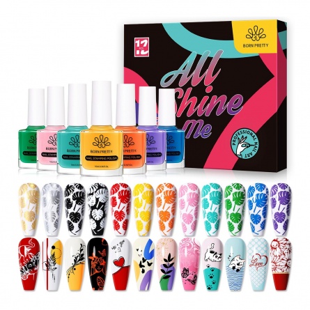 set 12 vernis born pretty fraise nail shop